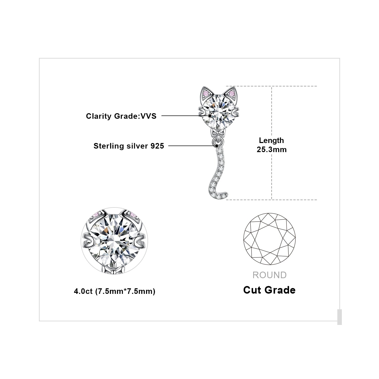 Dangle Cat Earrings