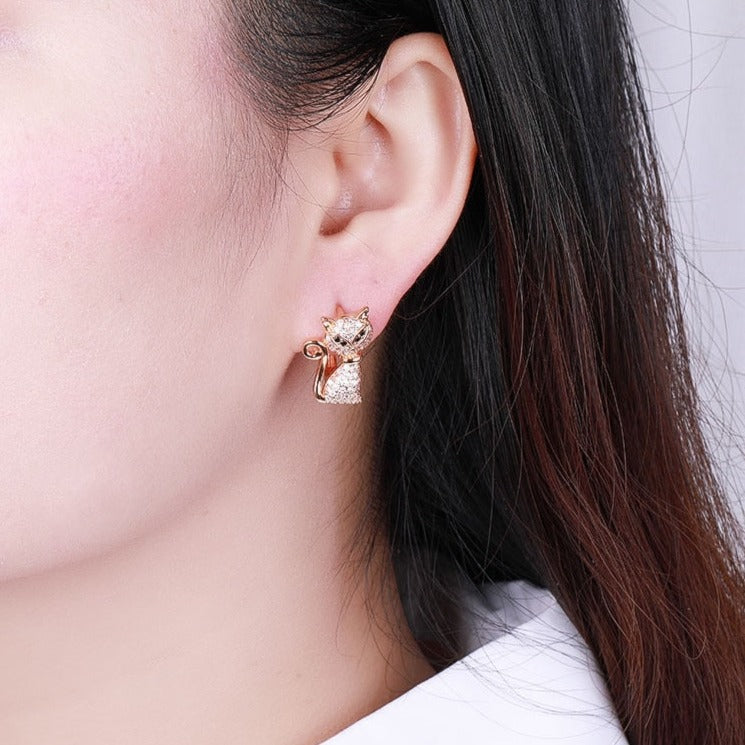Dangling Cat Earrings