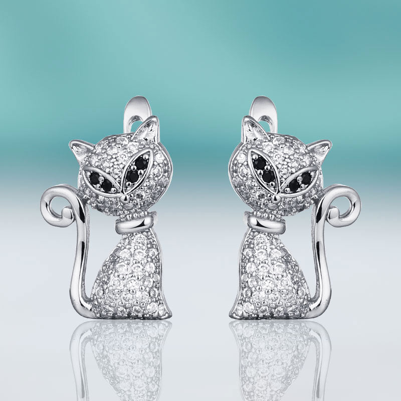 Dangling Cat Earrings