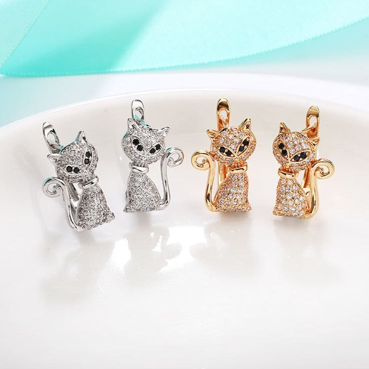 Dangling Cat Earrings
