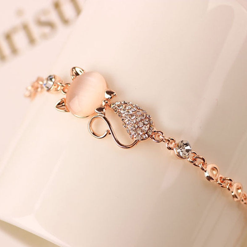 Diamond Cat Bracelet