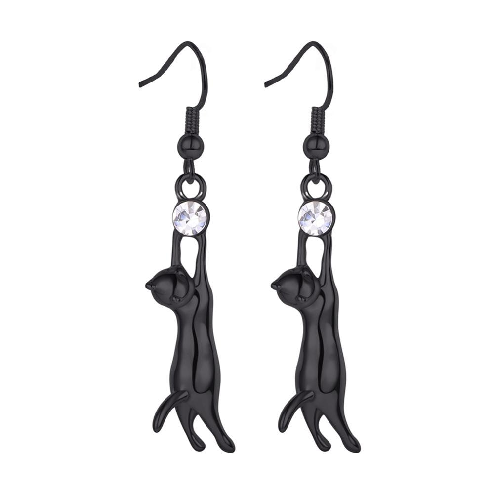 Diamond Cat Earrings