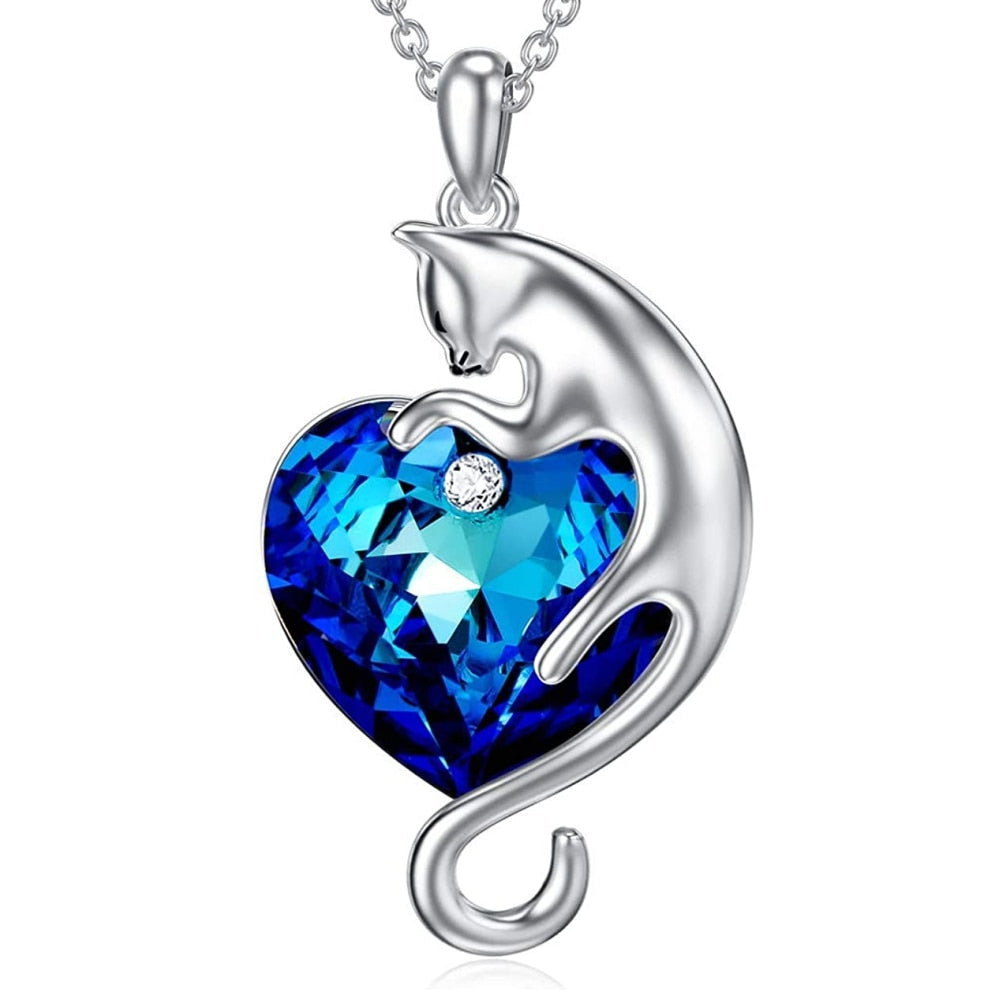 Diamond Cat Necklace