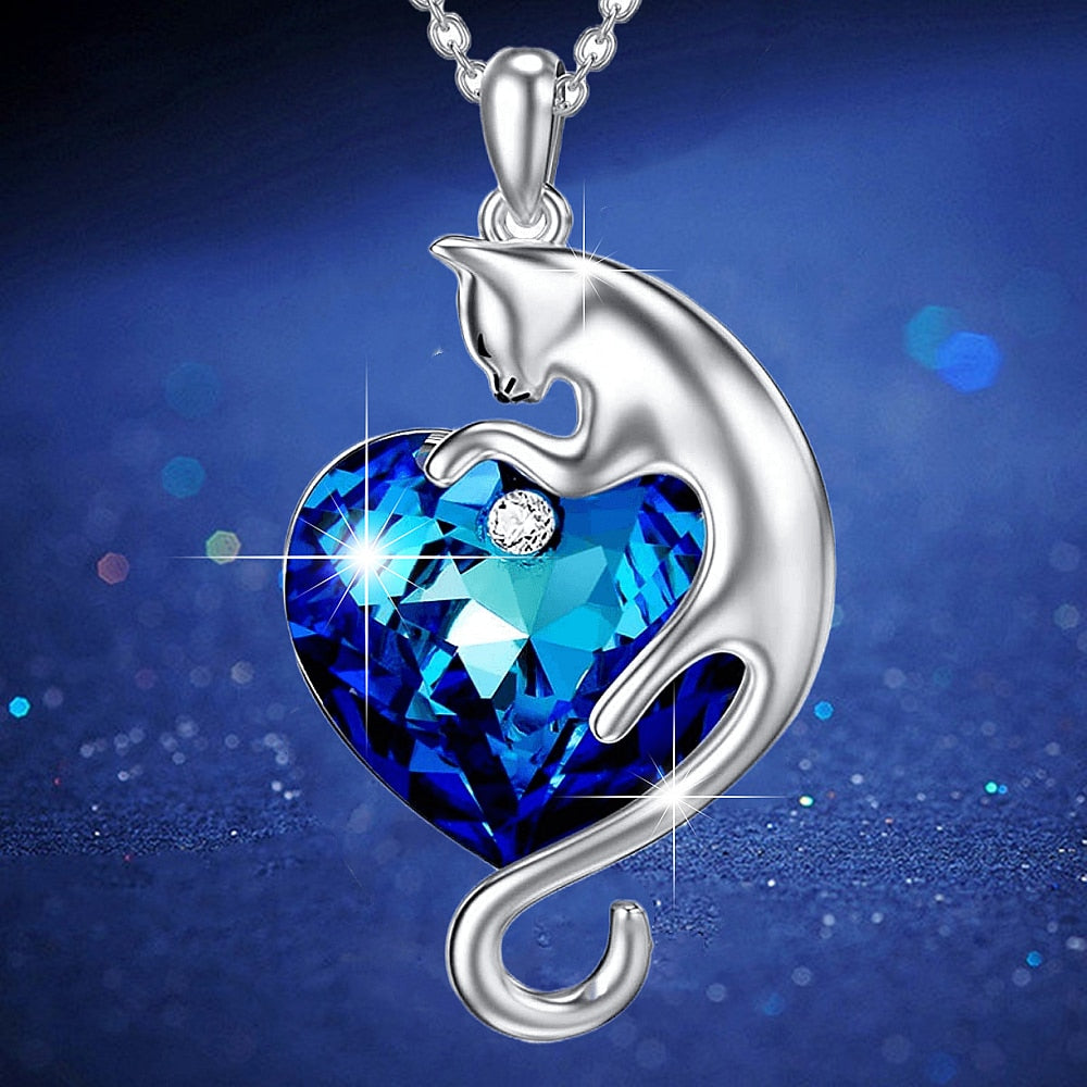 Diamond Cat Necklace