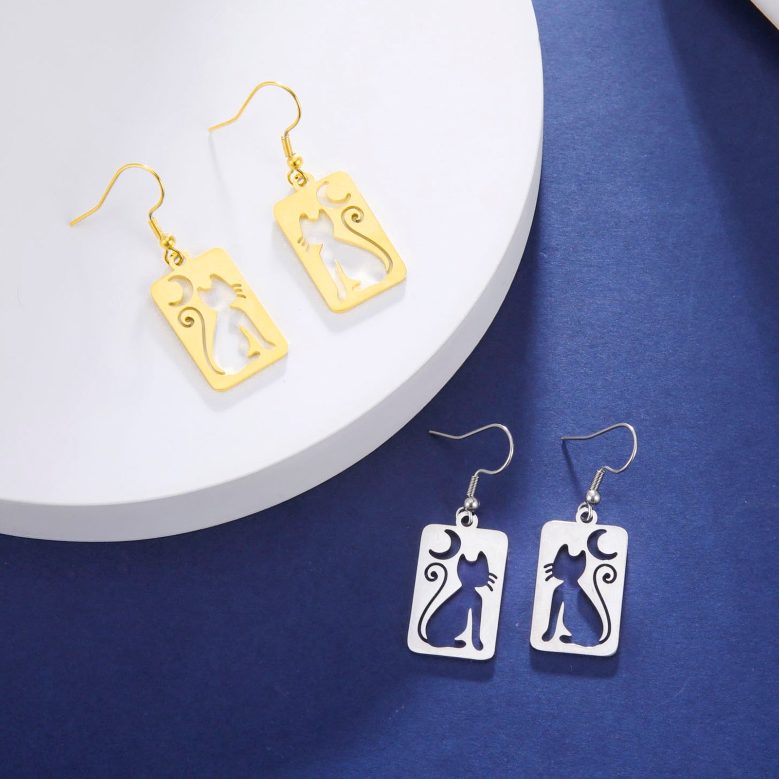 Drop Cat Earrings