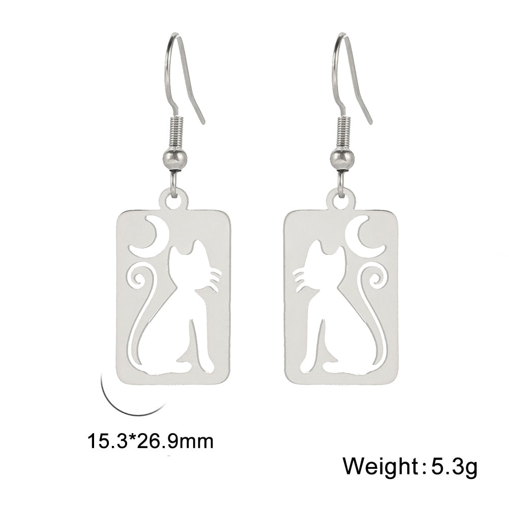 Drop Cat Earrings