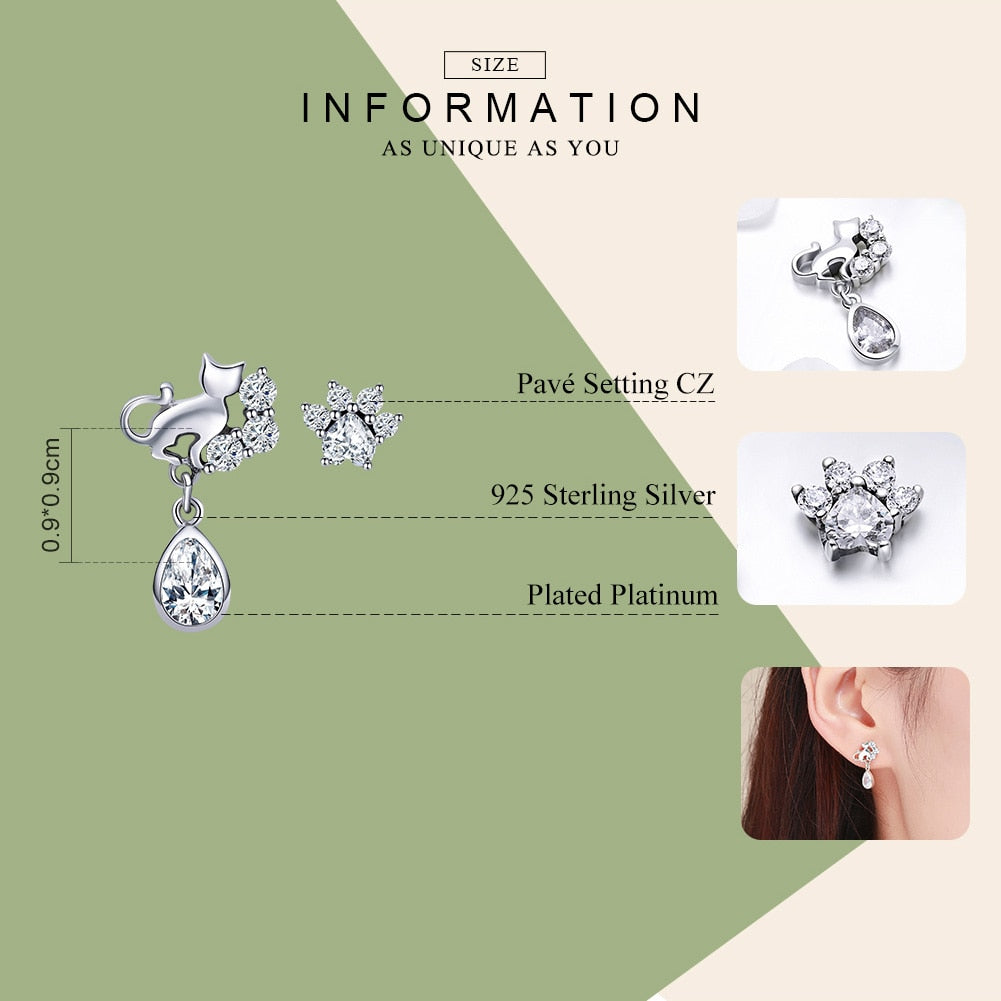 Elegant Cat Diamond Earrings
