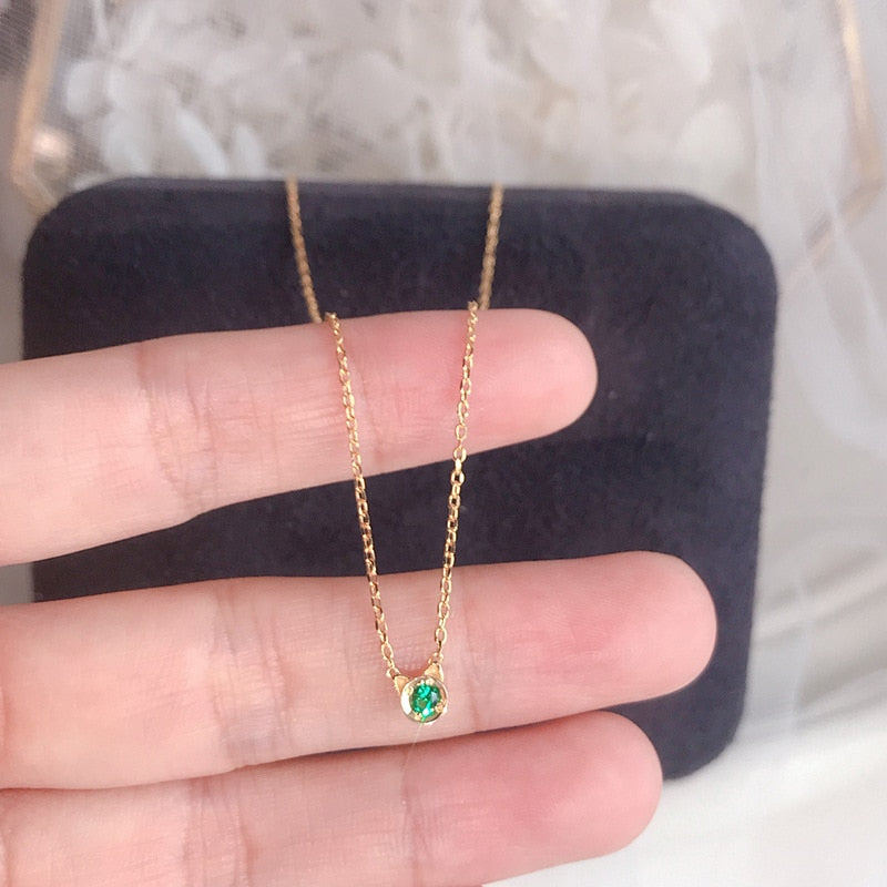 Emerald Cat Necklace