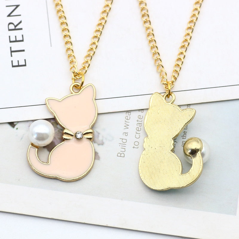 Enamel Cat Necklace