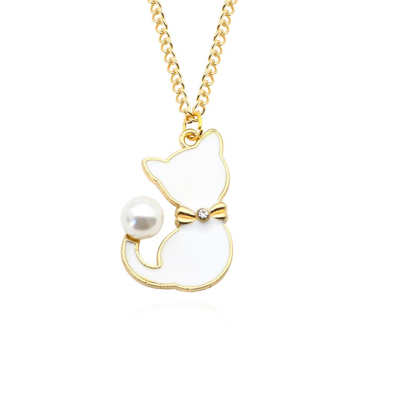 Enamel Cat Necklace