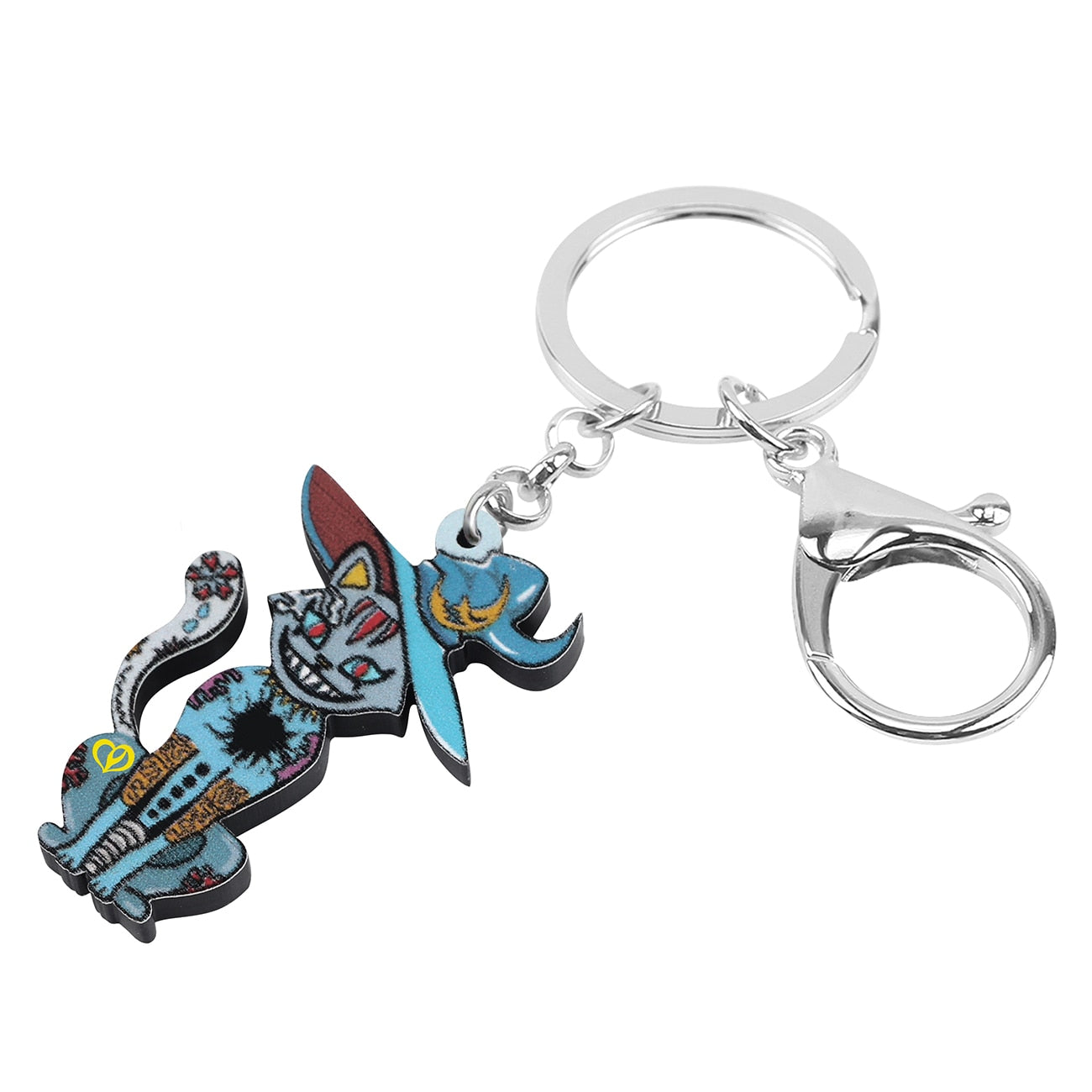 Evil Cat Keychain