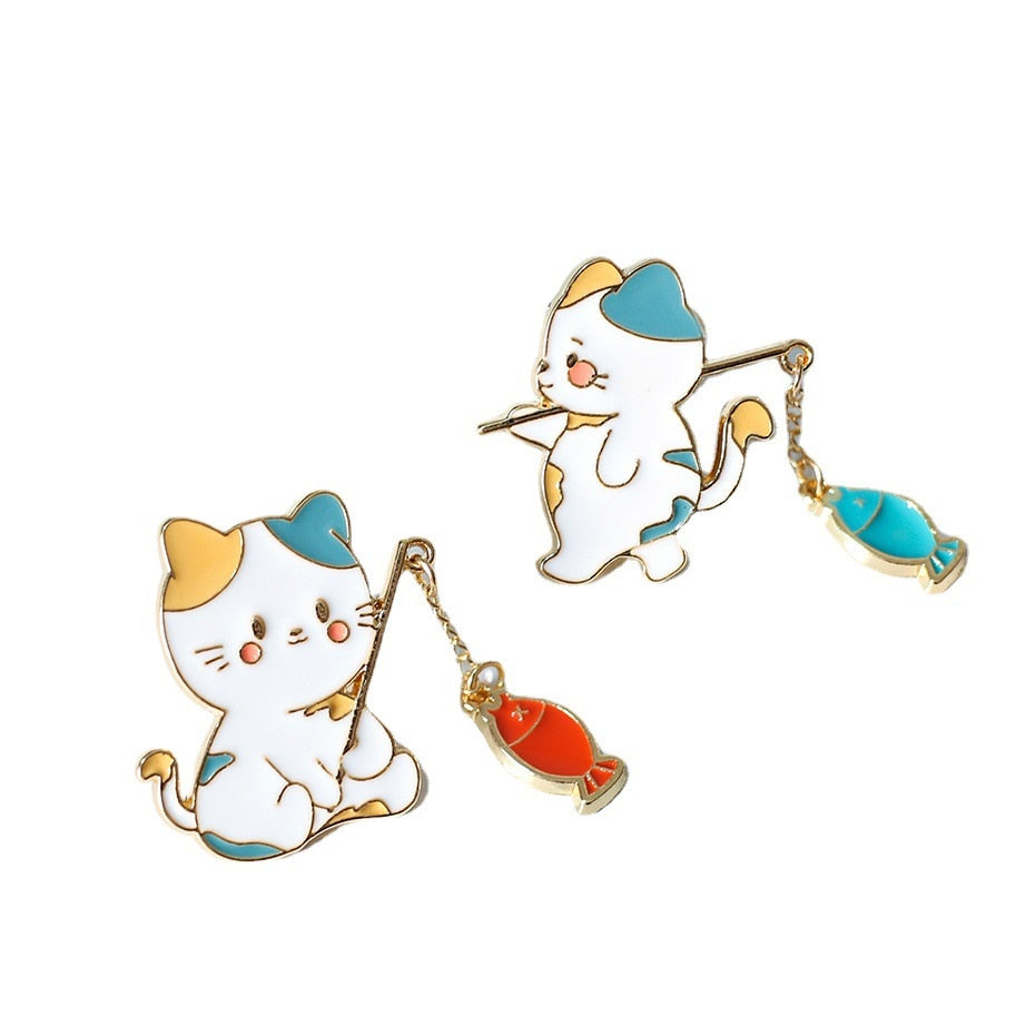 Fishing cat Pin
