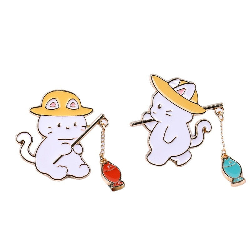 Fishing cat Pin