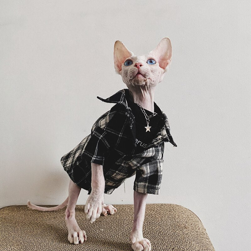 Flannel Shirt for Cat