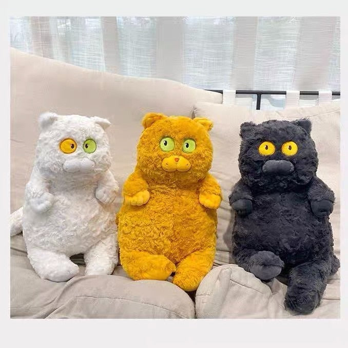 Fluffy Black Cat Plush