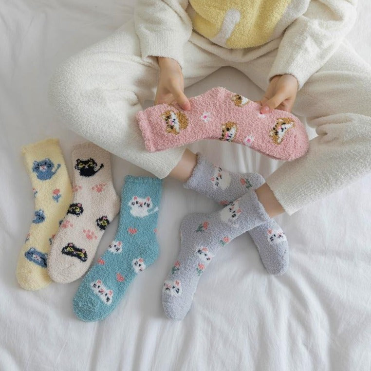 Fluffy Cat Socks