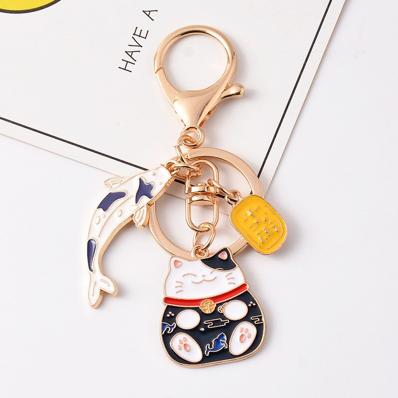 Fortune Cat Keychain