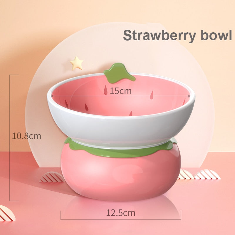 Fruit Ceramic Cat Bowl