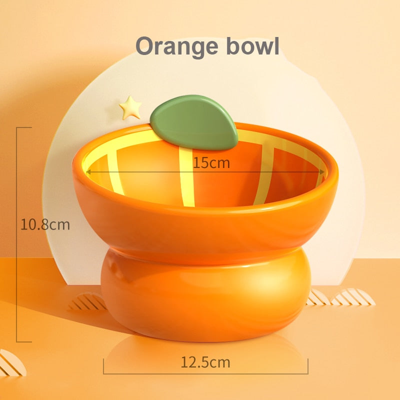 Fruit Ceramic Cat Bowl