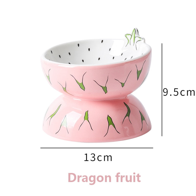 Fruit Ceramic Cat Bowl