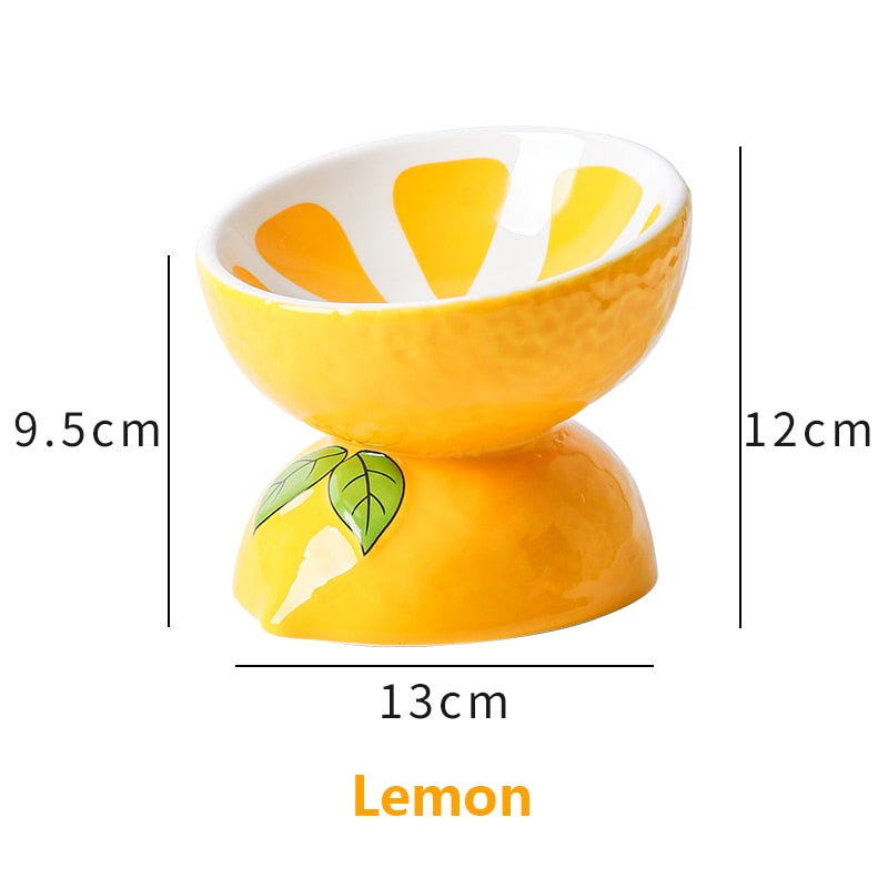 Fruit Ceramic Cat Bowl