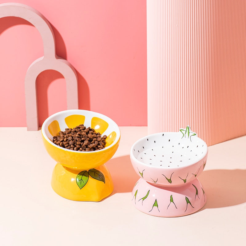 Fruit Ceramic Cat Bowl