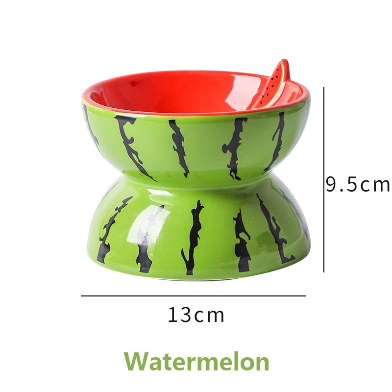 Fruit Ceramic Cat Bowl