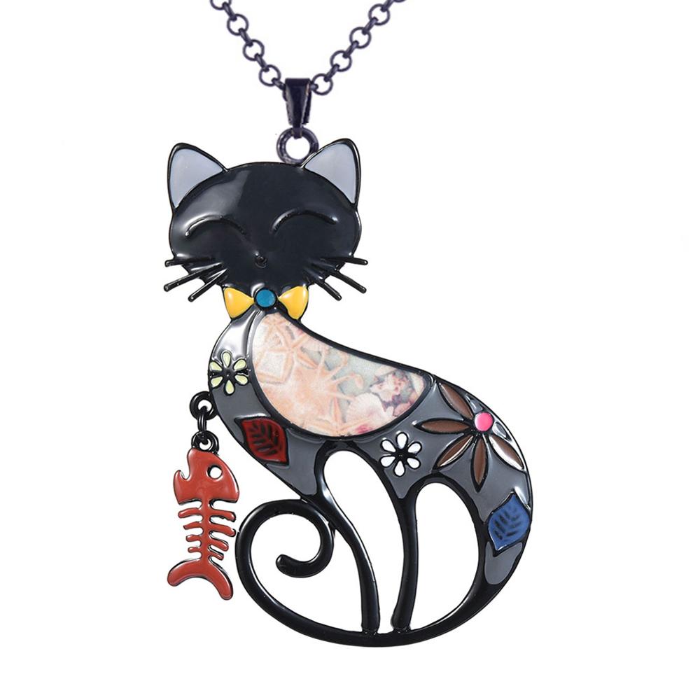 Geometric Cat Necklace