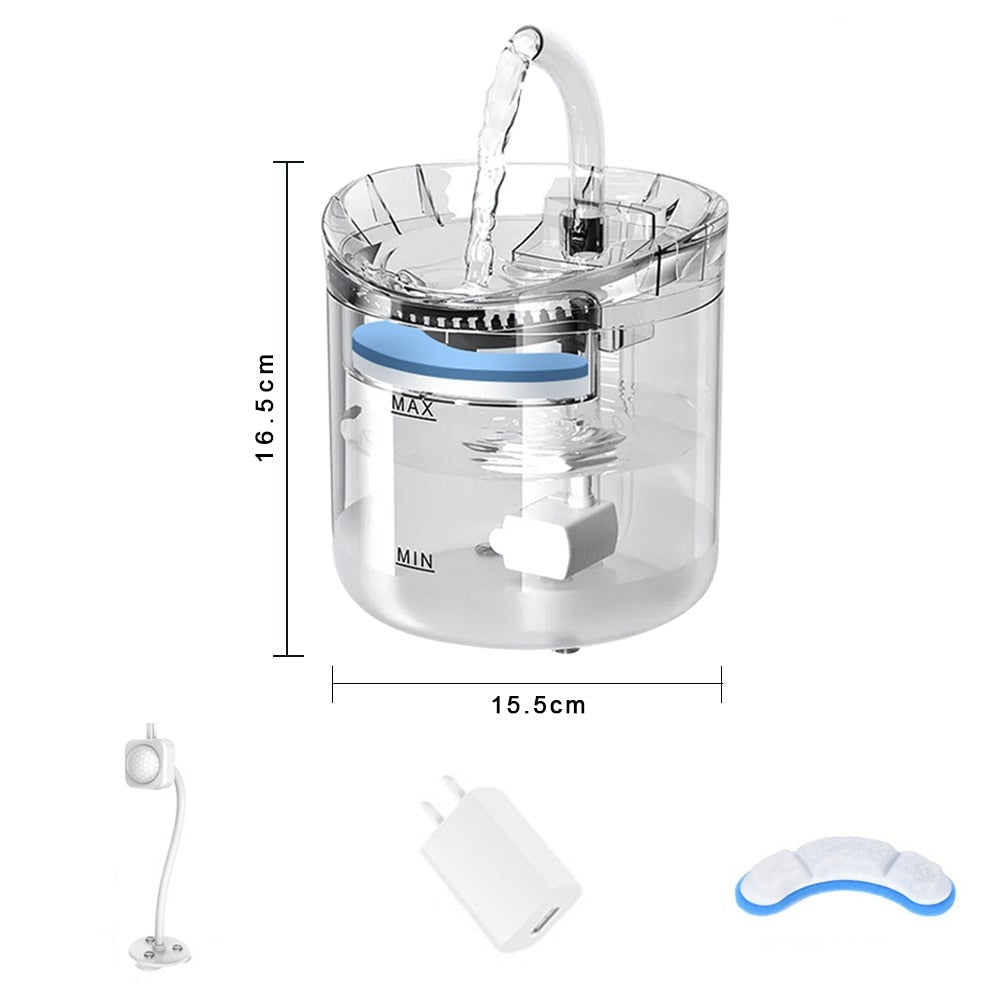 Glass Cat Water Fountain