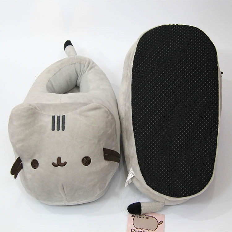 Grey Cat Slippers