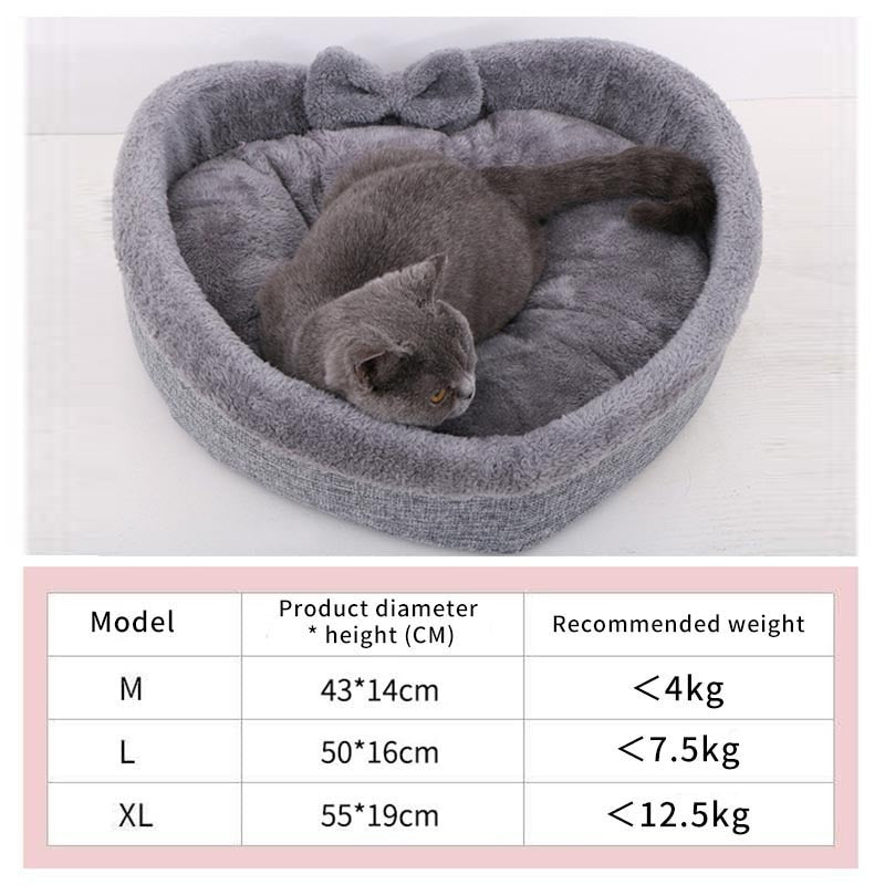 Heart Shaped Cat Bed