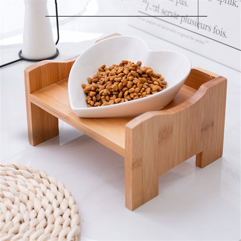 Heart Shaped Cat Bowl