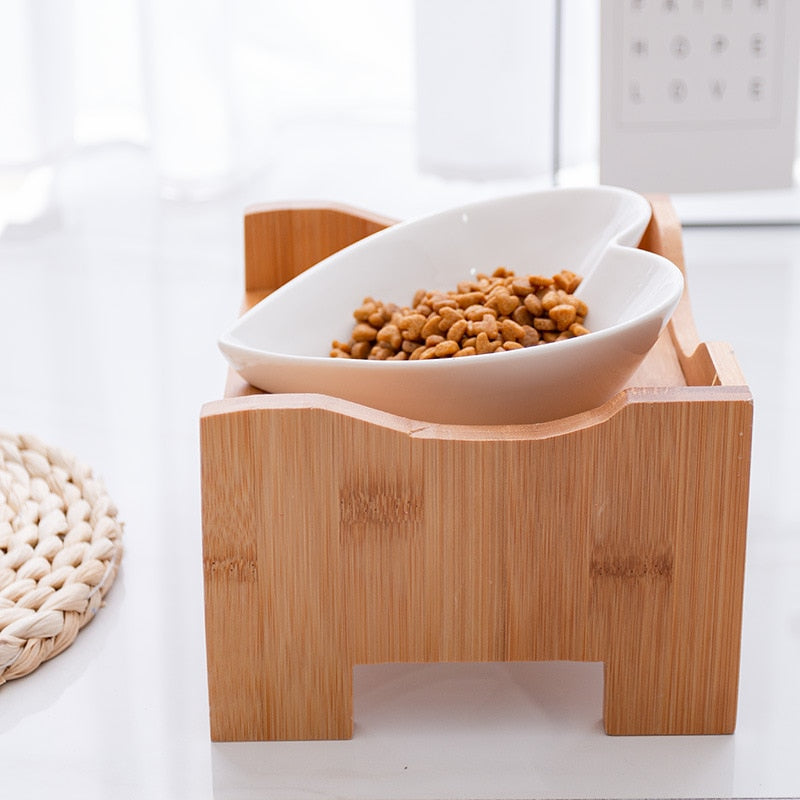 Heart Shaped Cat Bowl