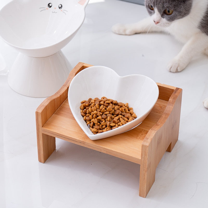 Heart Shaped Cat Bowl