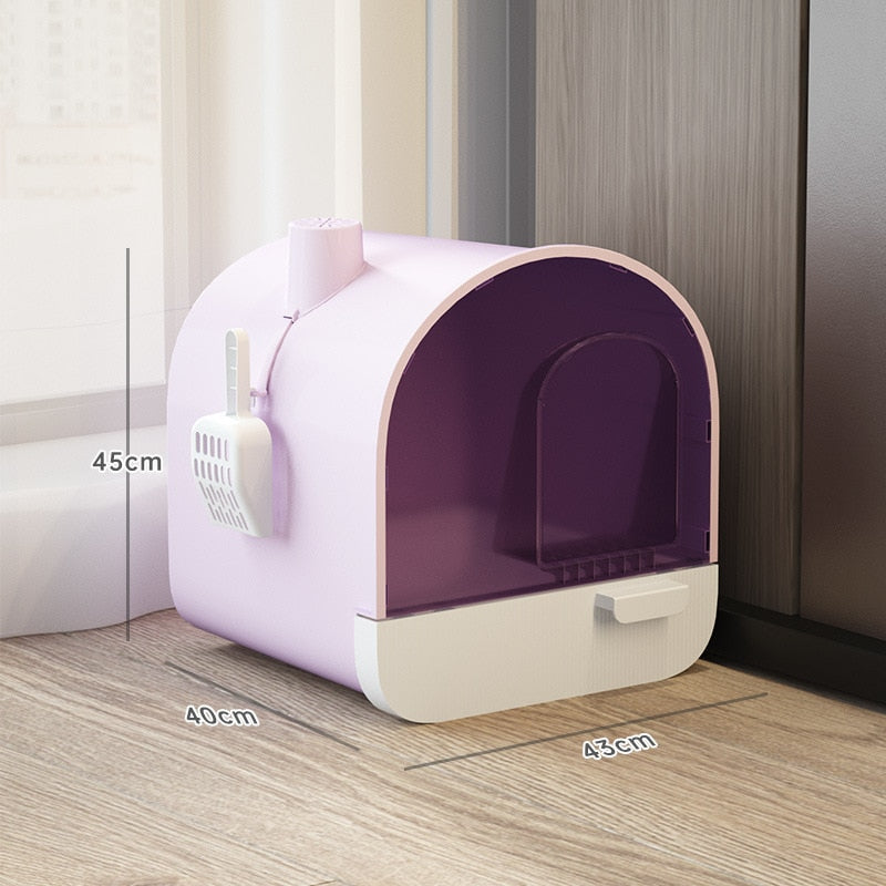 Hooded Cat Litter Box