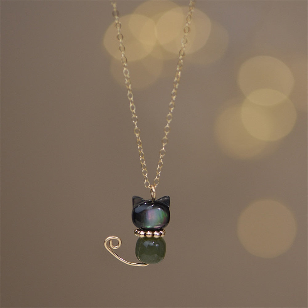 Jade Cat Necklace