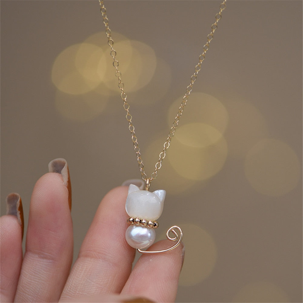 Jade Cat Necklace