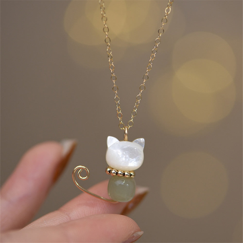 Jade Cat Necklace
