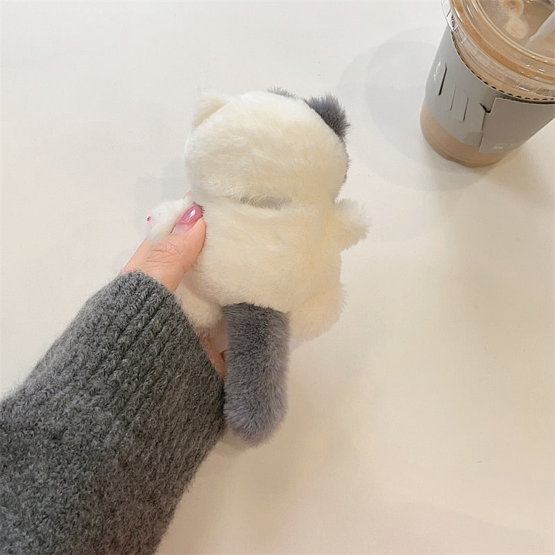 Kawaii Plush Cat Airpod case
