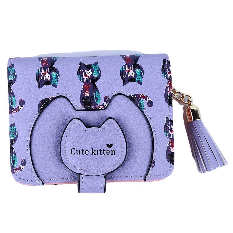 Leather Cat Purse