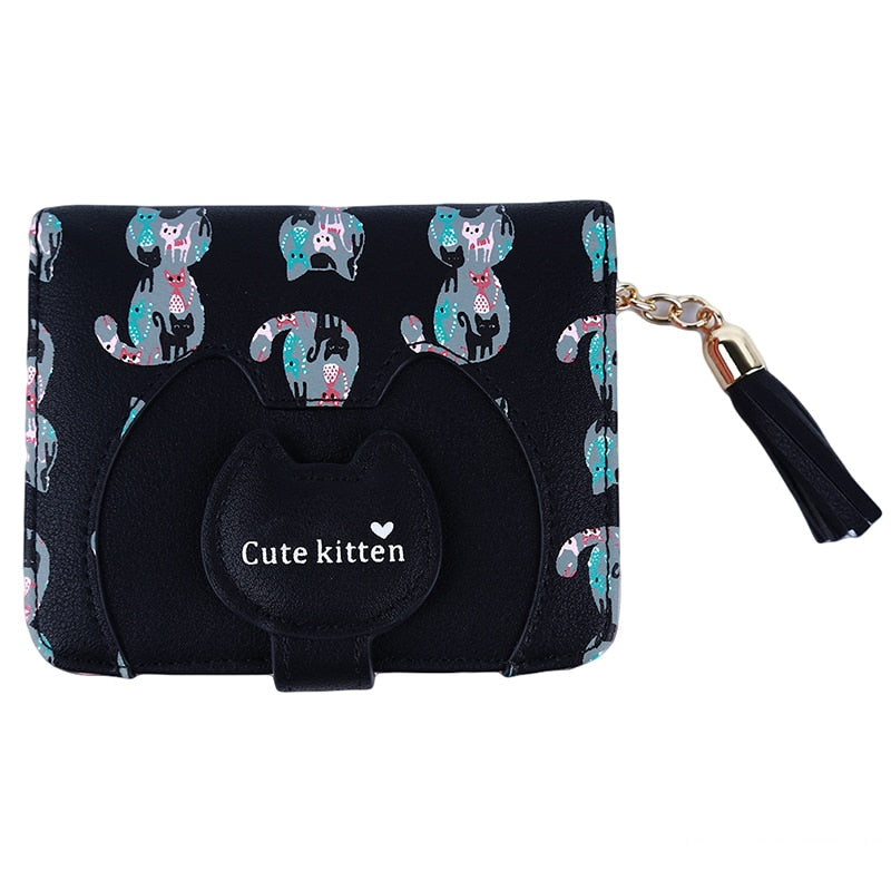 Leather Cat Purse