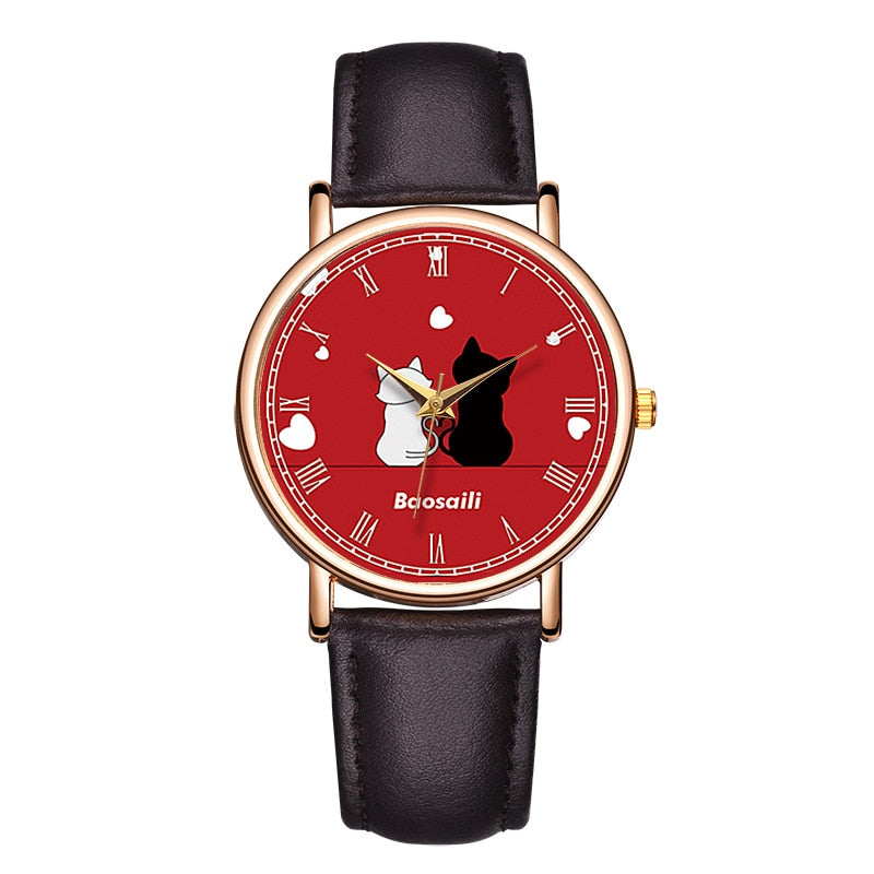 Leather Cat Watch