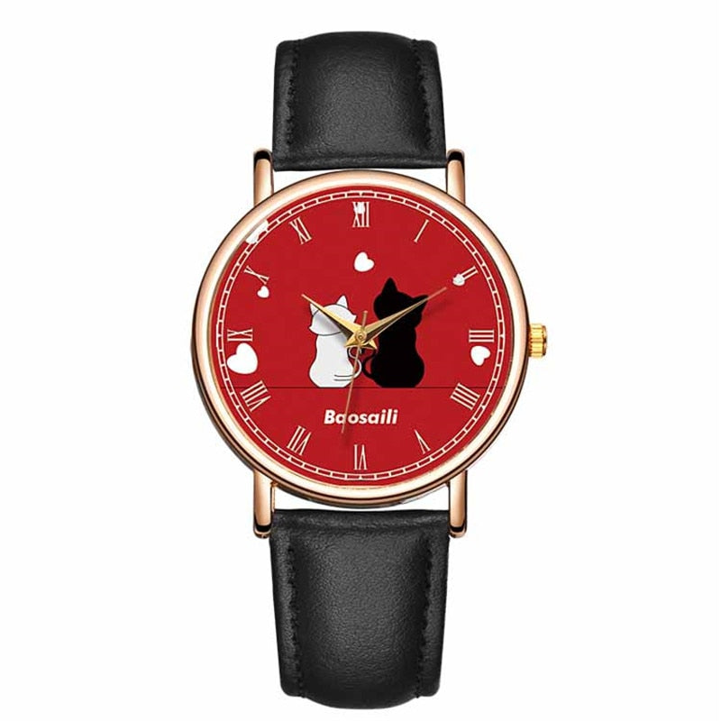 Leather Cat Watch