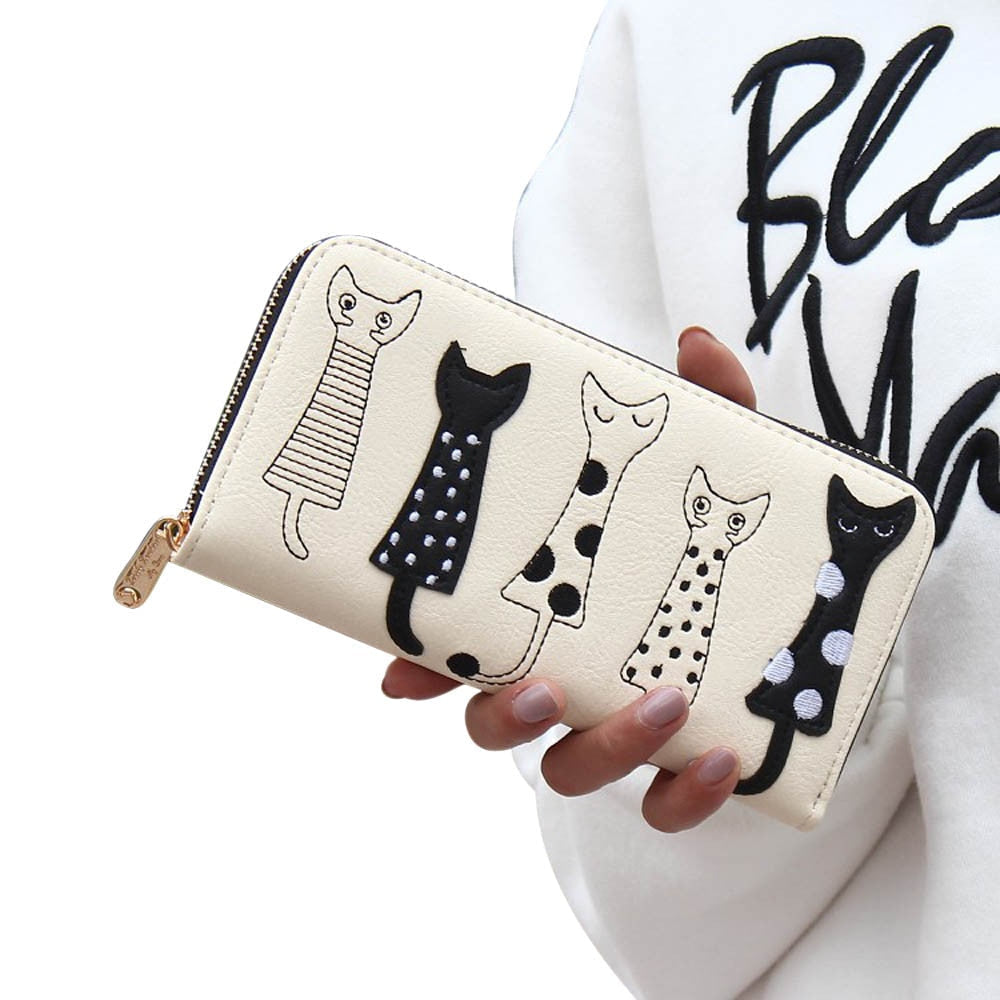 Long Cartoon Cat Purse
