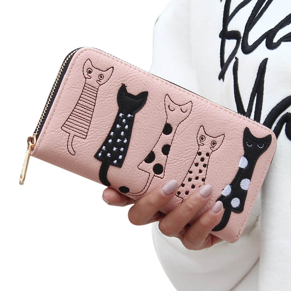 Long Cartoon Cat Purse