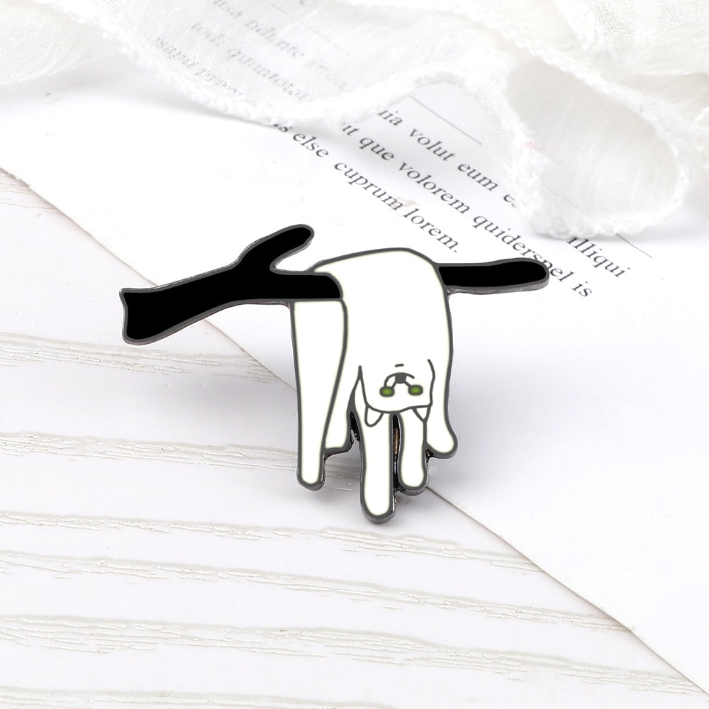 Lying Cat Enamel pin