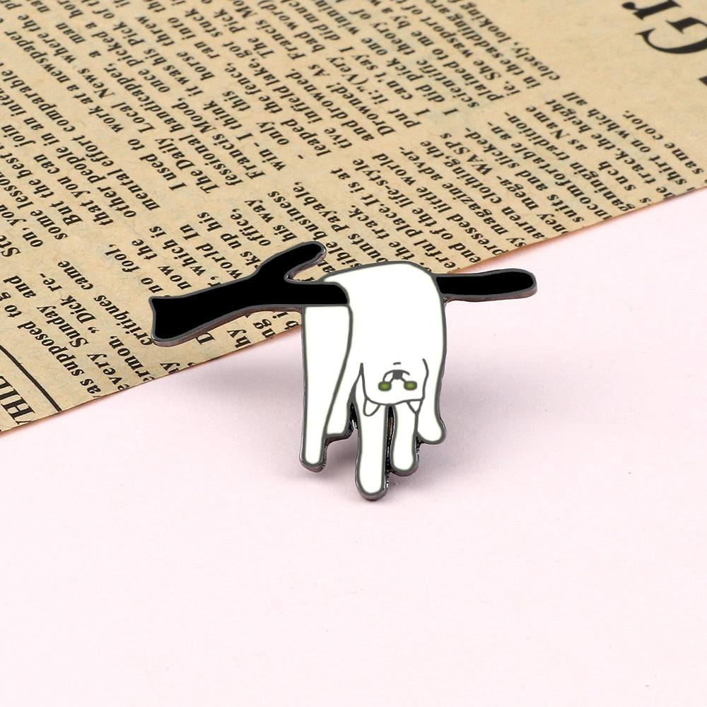 Lying Cat Enamel pin