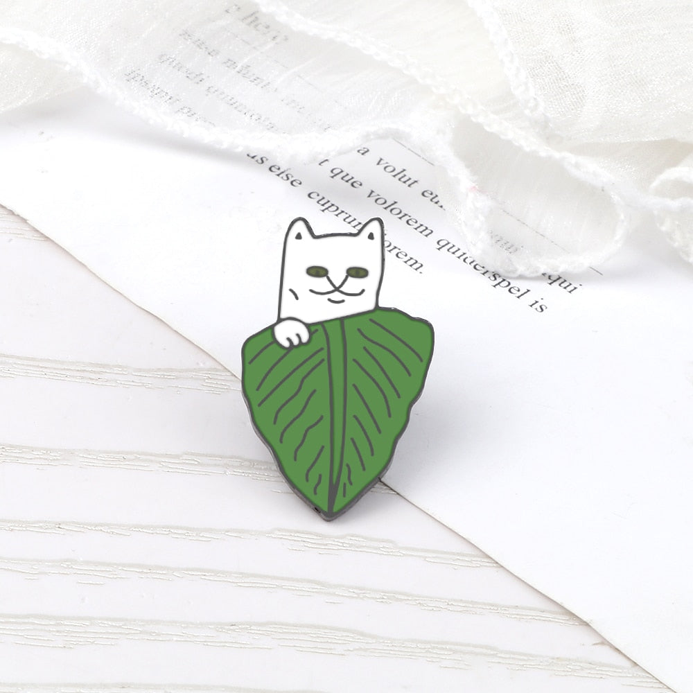 Lying Cat Enamel pin