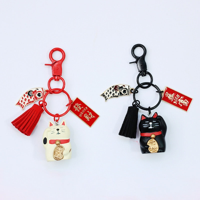 Maneki Neko Cat Keychain