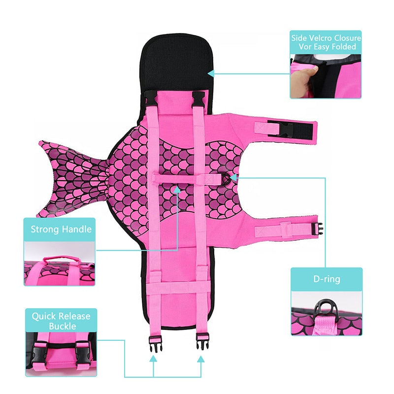 Mermaid Life Jacket for Cats